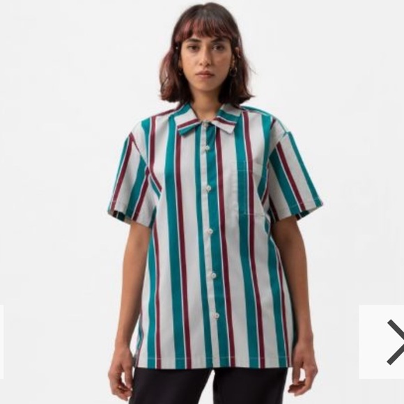 🔥Special Edition UNISEX Dickies SkateBoard Jamie Foy Havana Stripe Button Shirt - Picture 3 of 16